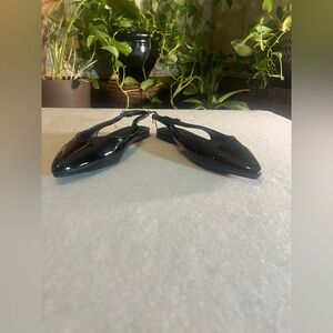 Steve Madden Black Patent Leather Slingback Flats size 8.5